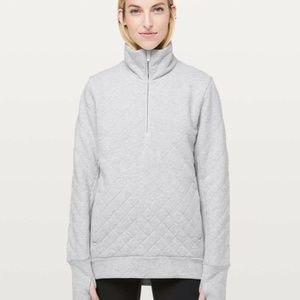 Lululemon Forever Warm Pullover in Heathered Vapor size 8